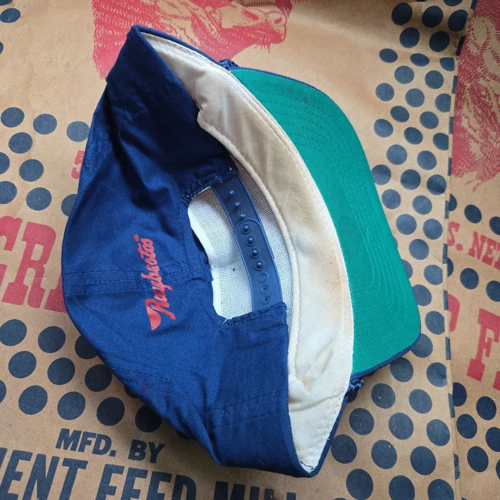 Vintage Raybestos HTP Snapback Hat OS Mens Blue Rope Trucker Racing Promo Cotton